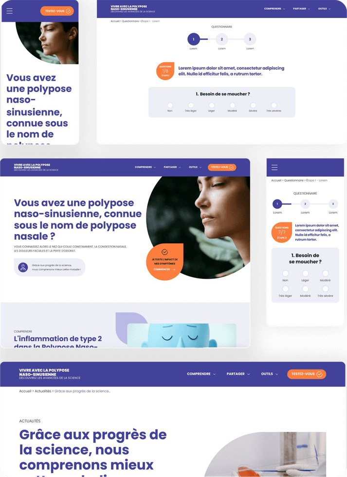 Déclinaisons desktop et mobile